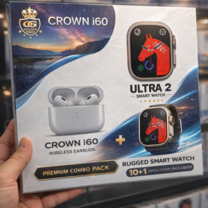 crown i60 ultra 2 smart watch with amoled display and 10 in 1 features
