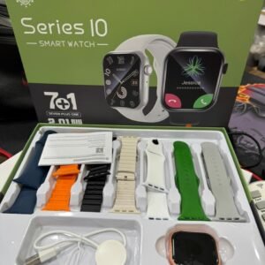 crown xt20 series i0 smart watch 7+1 combo – 2.01” big display with 7 interchangeable straps & bluetooth calling